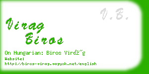 virag biros business card